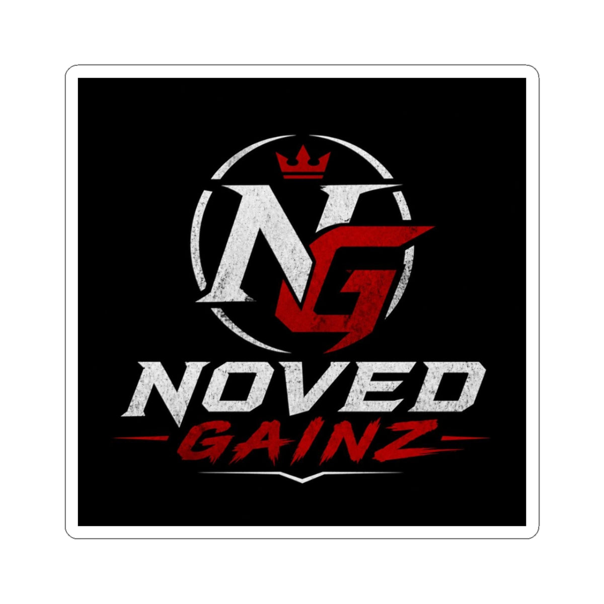 Sticker — Noved Gainz Gym Logo Kiss-Cut Sticker (Fitness/Workout)